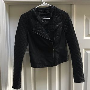 Bethany Mota Faux Black Leather Jacket
